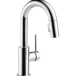 Delta Trinsic Single Handle Pull-Down Bar/Prep Kitchen Limited Swivel