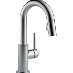 Delta Trinsic Single Handle Pull-Down Bar/Prep Kitchen Limited Swivel