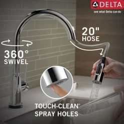 Delta Trinsic Single Handle Pull-Down Kitchen Faucet with TouchO Technology