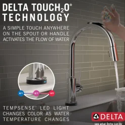 Delta Trinsic Single Handle Pull-Down Kitchen Faucet with TouchO Technology