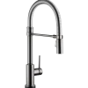 Delta Trinsic Single Handle Pull-Down Spring Spout Kitchen Faucet with TouchO Technology