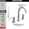 Delta Trinsic Two Handle Widespread Bathroom Faucet w/ Drain