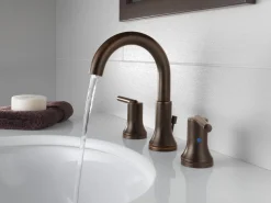 Delta Trinsic Two Handle Widespread Bathroom Faucet w/ Drain