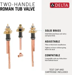 Delta Two Handle Tub Filler Deckmount Rough-in