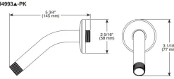 Delta 5-3/4" Wall Mounted Shower Arm and Shower Arm Flange