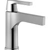 Delta Zura Single Handle Bathroom Faucet with Drain in Chrome