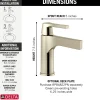 Delta Zura Single Handle Bathroom Faucet with Drain in Polished Nickel