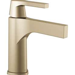 Delta Zura Single Handle Bathroom Faucet with Drain in Champagne Bronze