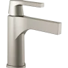 Delta Zura Single Handle Bathroom Faucet with Drain in Stainless