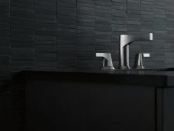 Delta Zura Two Handle Widespread Bathroom Faucet in Stainless