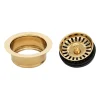 3.5" Deluxe Garbage Disposal Drain with Basket - Polished Brass