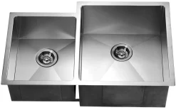 33" Double Bowl Dual Mount 18 Gauge Stainless Steel Kitchen Sink