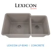 32" Double Bowl 60/40 Quartz Composite Sink