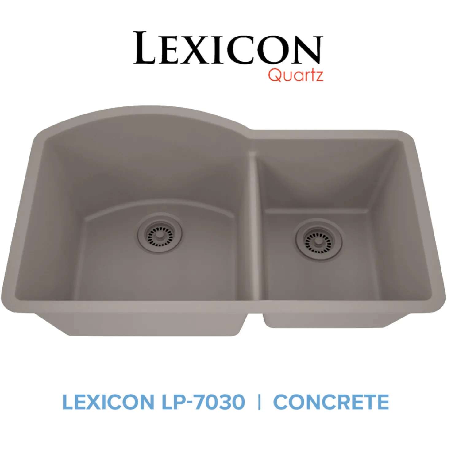 32" Double Bowl 70/30 Quartz Composite Sink