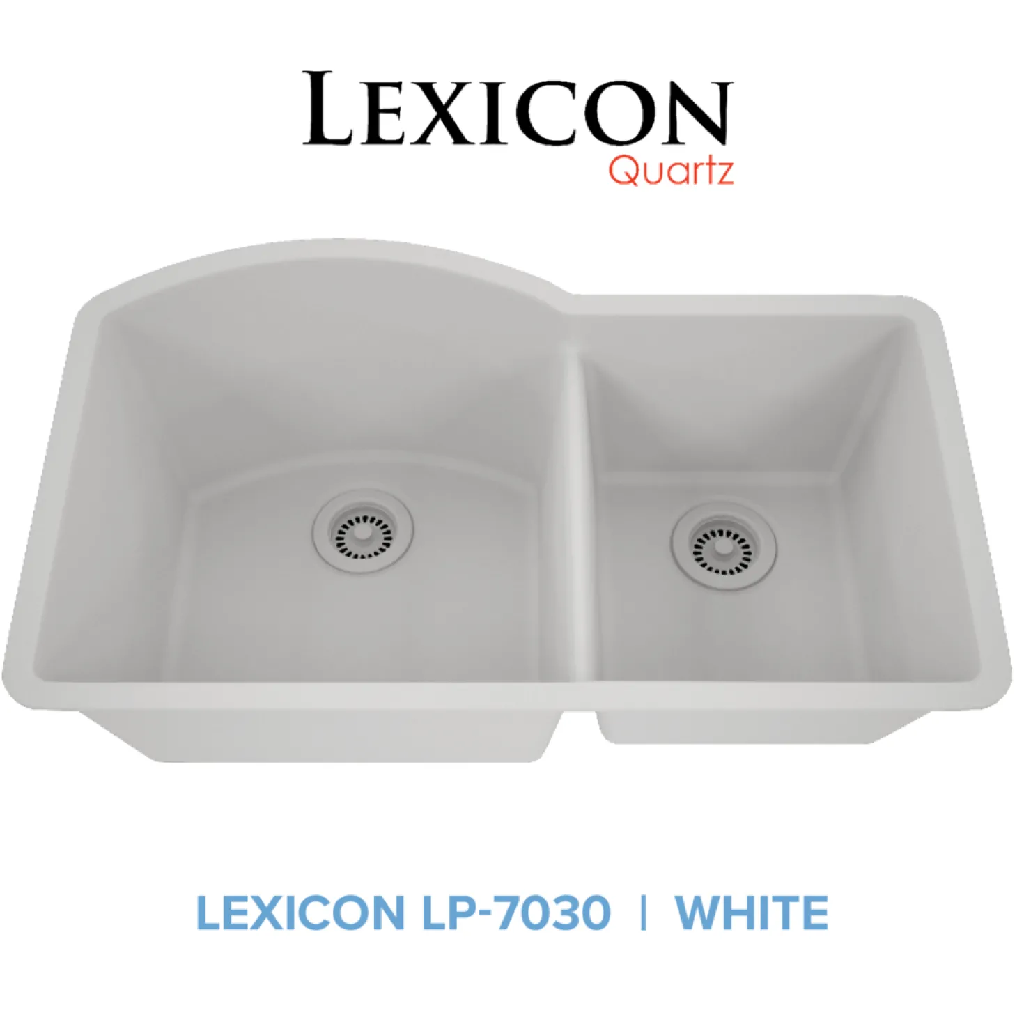 32" Double Bowl 70/30 Quartz Composite Sink