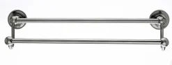 18" Double Towel Bar With Beaded Detail In Brushed Satin Nickel