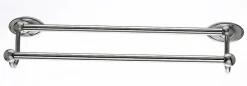 18" Double Towel Bar With Oval Backplate In Brushed Satin Nickel