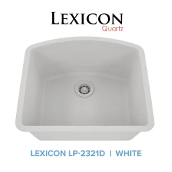 D-Shaped Quartz Composite Kitchen Sink