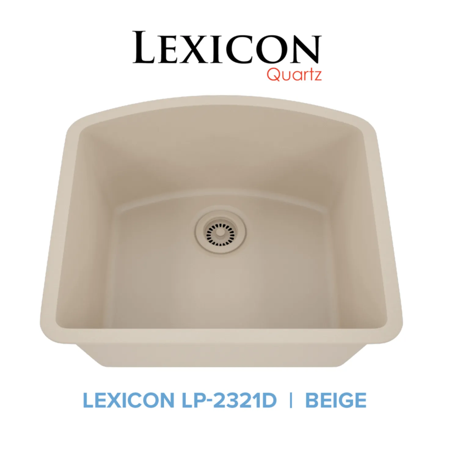 D-Shaped Quartz Composite Kitchen Sink