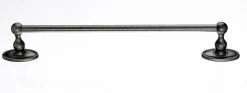 Ed6Apc 18" Single Towel Bar With Oval Backplate In Antique Pewter