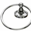 Ed5Bsne Towel Ring With Ribbon & Reed Detail In Brushed Satin Nickel