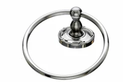 Ed5Bsne Towel Ring With Ribbon & Reed Detail In Brushed Satin Nickel