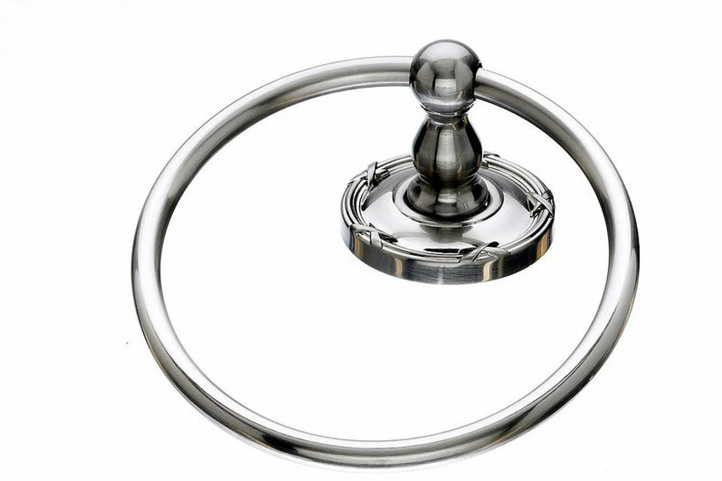 Ed5Bsne Towel Ring With Ribbon & Reed Detail In Brushed Satin Nickel