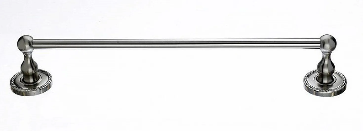 Ed6Bsnf 18" Single Towel Bar With Rope Detail In Brushed Satin Nickel