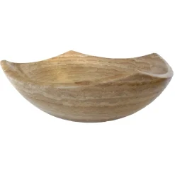 Eden Bath Arched Edges Bowl Sink - Honed Beige Travertine