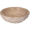 Eden Bath Beige Travertine Sink Rough Exterior - Honed Interior