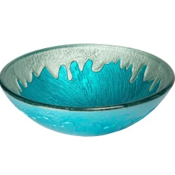 Eden Bath Blue Ice Glass Vessel Sink