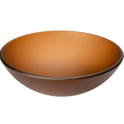 Eden Bath Brown Frosted Glass Vessel Sink Bowl