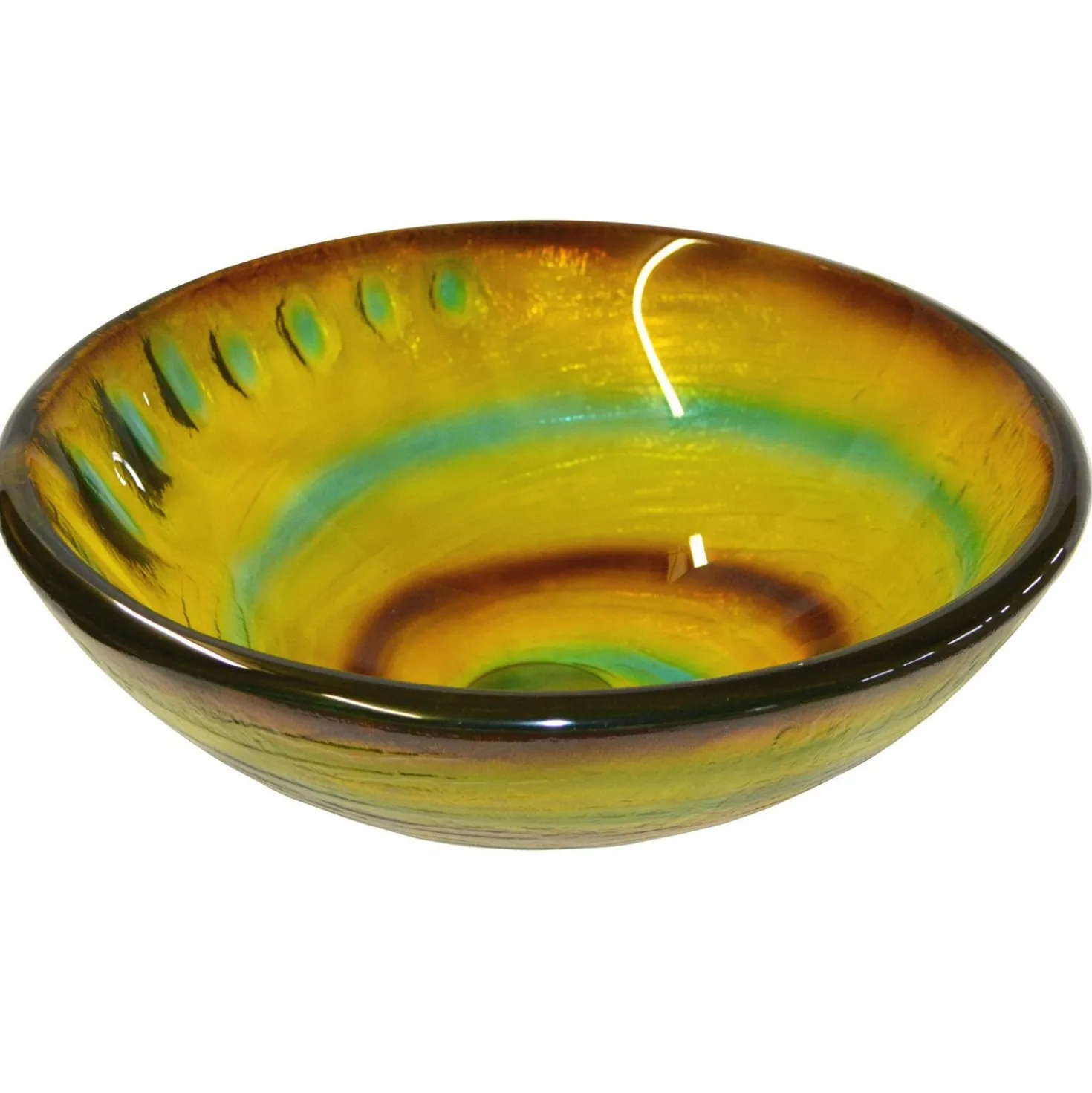 Eden Bath Candy Swirls Glass Vessel Sink