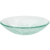 Eden Bath Clear Embossed Waves Glass Vessel Sink