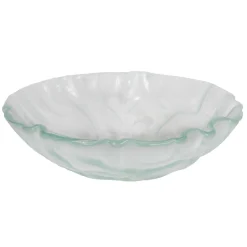 Eden Bath 14" Clear Freeform Wave Glass Vessel Sink