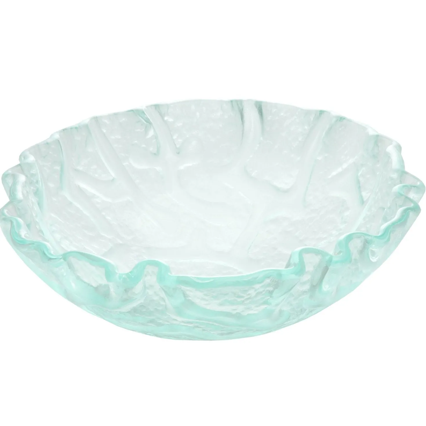 Eden Bath Clear Freeform Wave Glass Vessel Sink