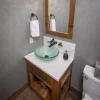 Eden Bath Clear Swirls Glass Vessel Sink