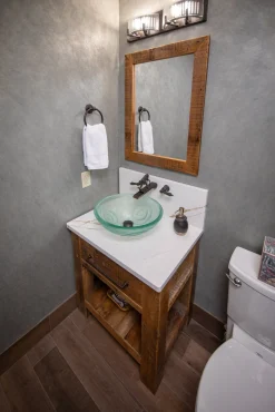 Eden Bath Clear Swirls Glass Vessel Sink