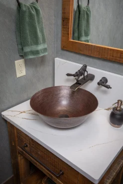 Eden Bath Copper Vessel Sink - Antique Dark Copper