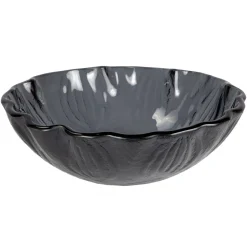Eden Bath Dark Blue Freeform Wave Glass Vessel Sink