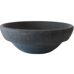 Eden Bath Echo Bowl Shaped Vessel Sink - Honed Black Basalt