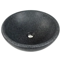 Eden Bath Echo Bowl Shaped Vessel Sink - Honed Padang Dark Granite