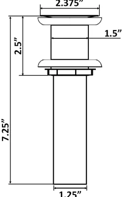 Eden Bath 1.5" Grid Drain - Non Overflow
