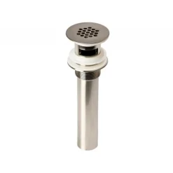 Eden Bath 1.5" Grid Drain with Overflow in Brushed Nickel