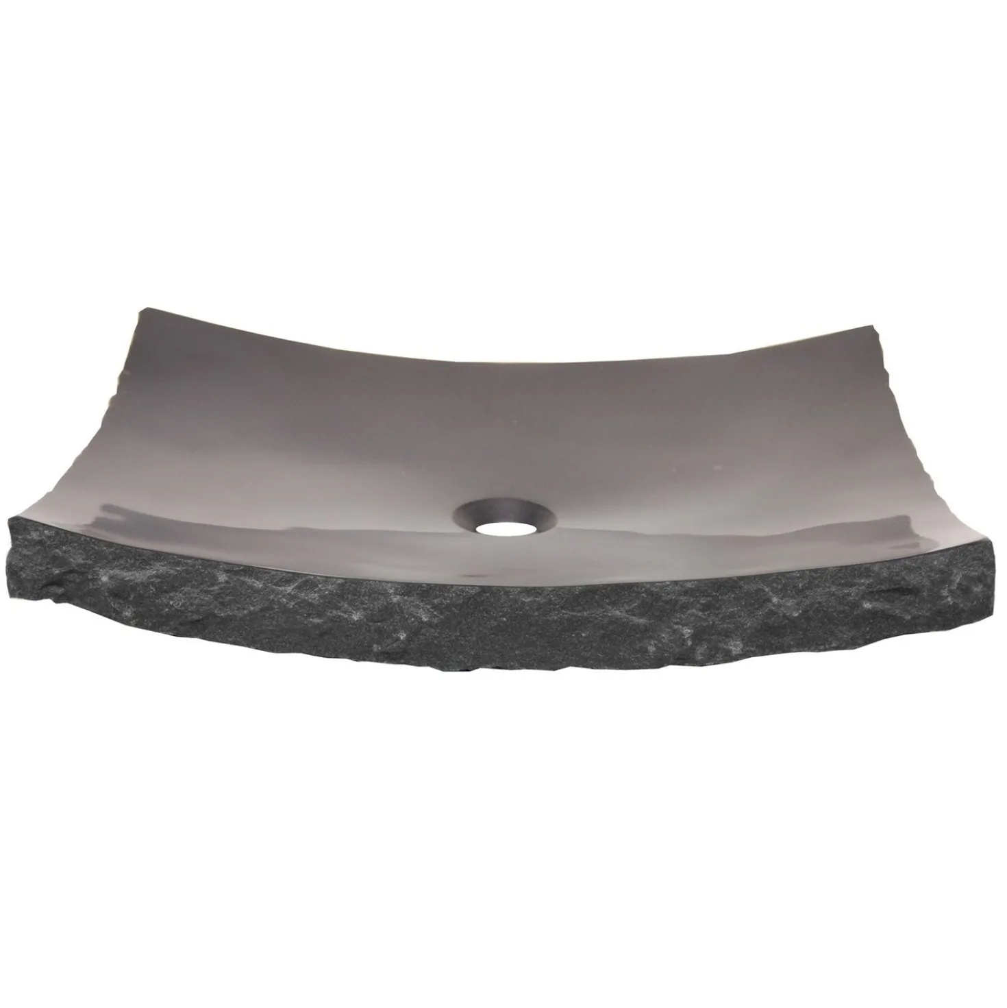 Eden Bath Large Black Granite Zen Sink