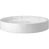 Eden Bath Low Round Vessel Sink - White Carrara Marble