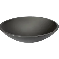 Eden Bath Matte Black Oval Glass Vessel Sink