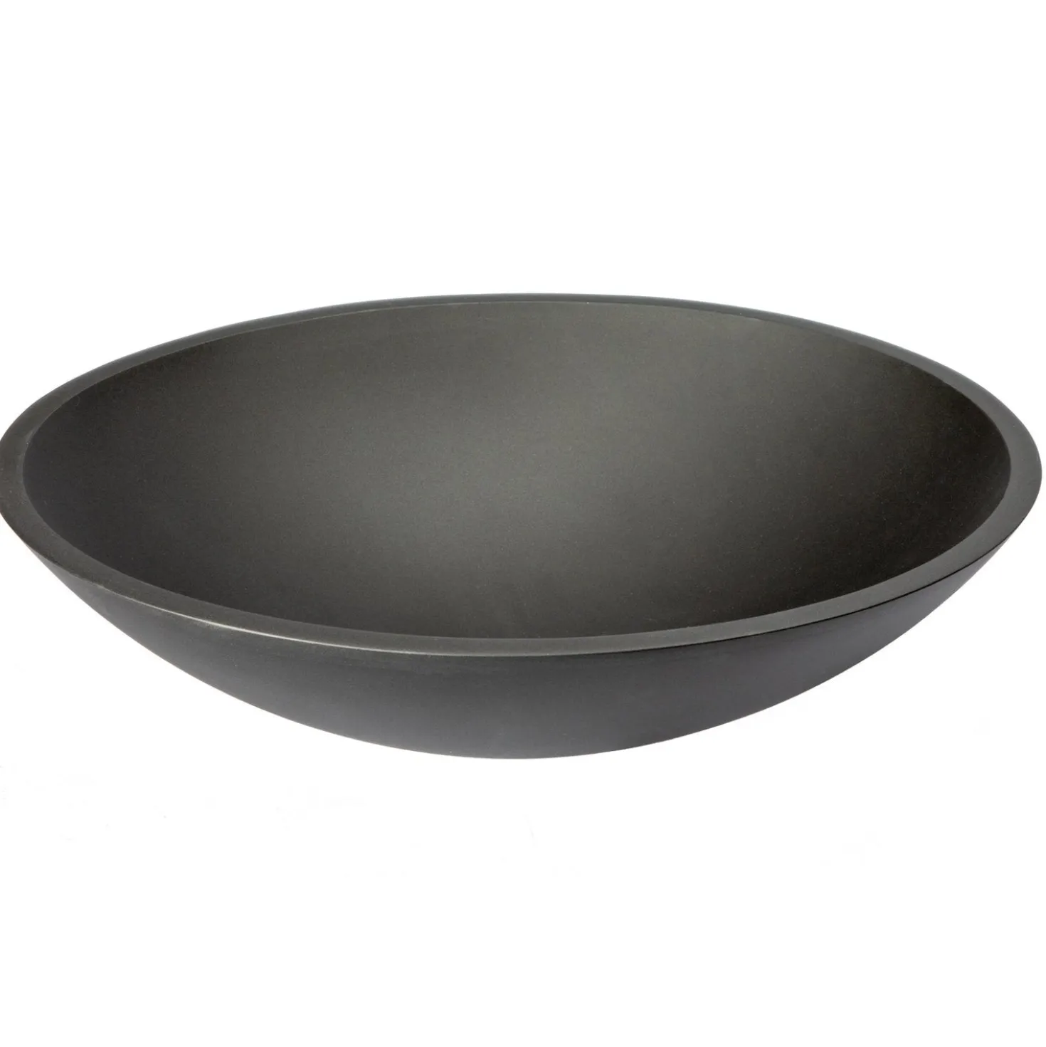 Eden Bath Matte Black Oval Glass Vessel Sink