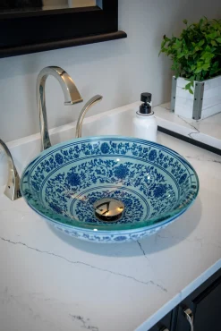 Eden Bath Ming Dynasty Glass Vessel Sink