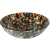 Eden Bath Natural Pebble Pattern Glass Vessel Sink